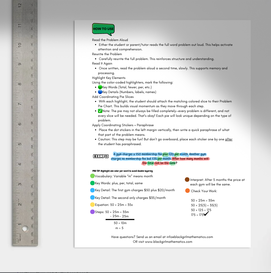 Word Problem Pie Kit